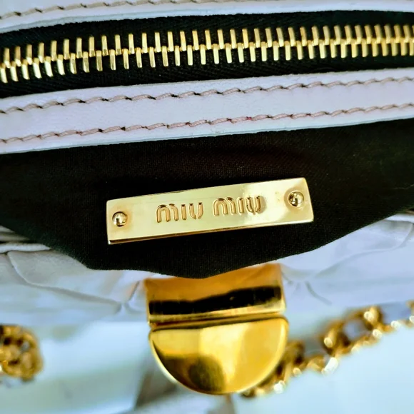 Authentic MIU MIU(Made in Italy) Chain Flap Shoulder Bag